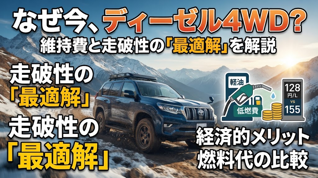 なぜ今、ディーゼル4WD？維持費と走破性の「最適解」を解説