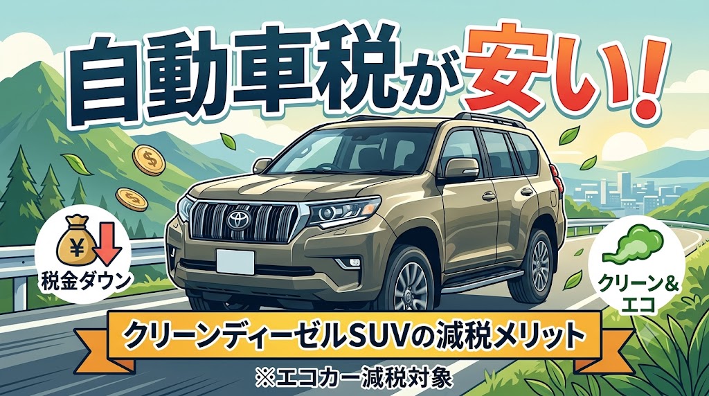 自動車税が安い！クリーンディーゼルSUVの減税メリットと維持費節約術