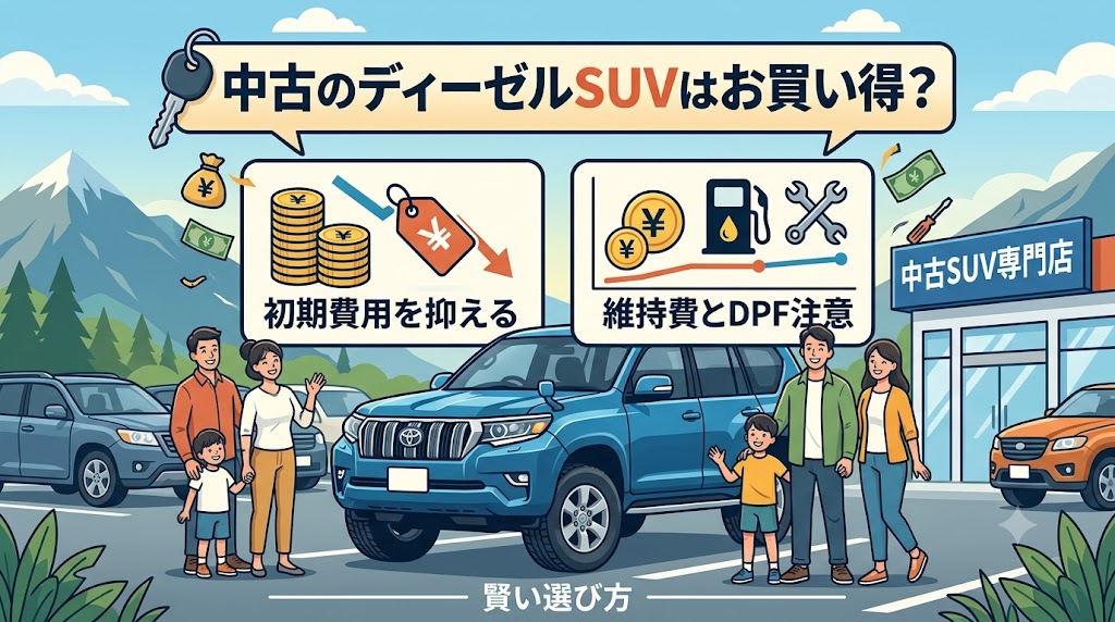 中古のディーゼルSUVはお買い得？初期費用と維持費のバランス
